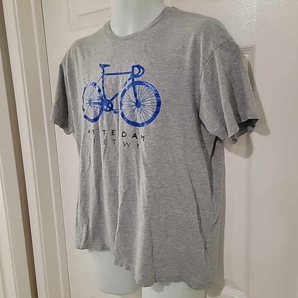 Amsterdam Biketown Fox Originals Grey Shirt Men's Cycling Bike Size Large - Picture 3 of 7